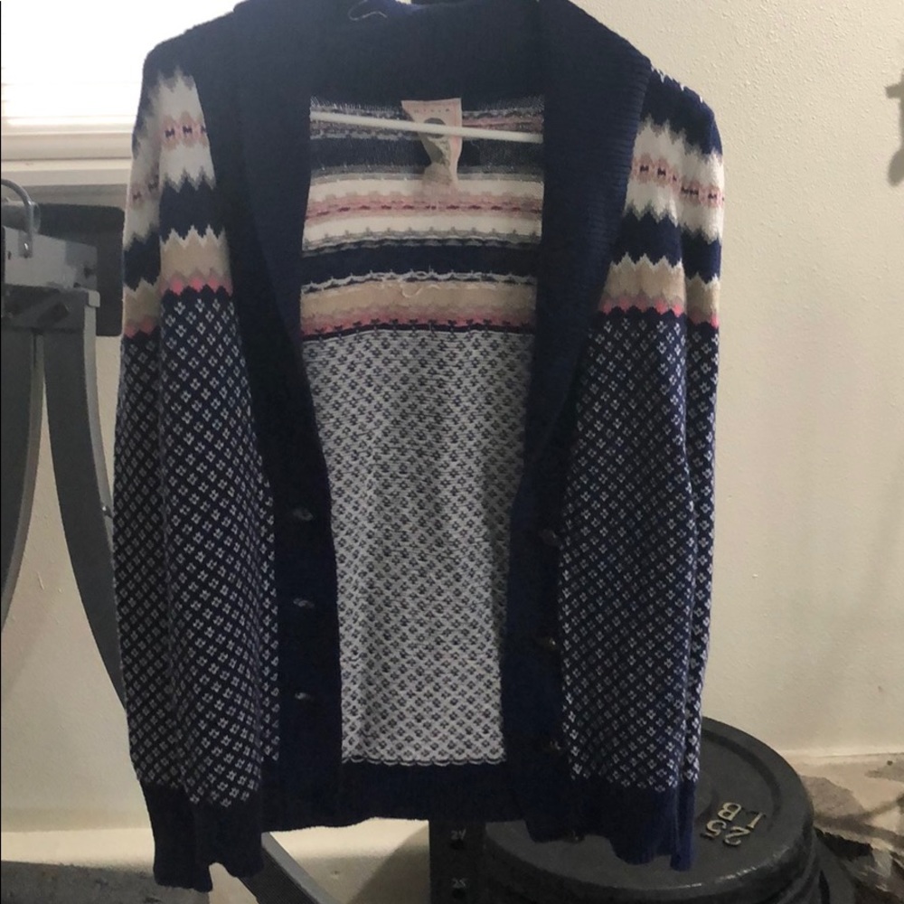 Roxy half  buttoned cardigan sweater